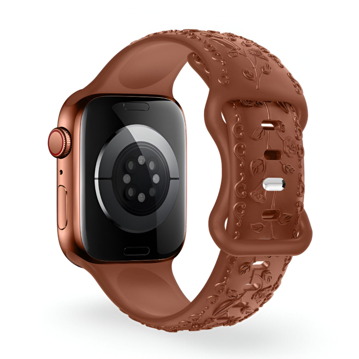 Correa de Apple Watch, de silicona con motivo floral, unisex, modelo Nexus