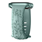 Correa de Apple Watch, de silicona con motivo floral, unisex, modelo Nexus