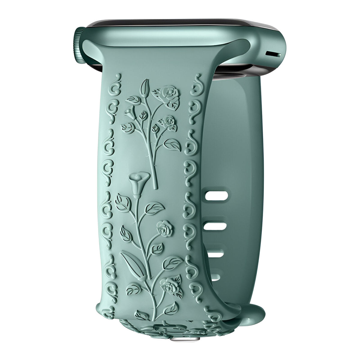Correa de Apple Watch, de silicona con motivo floral, unisex, modelo Nexus