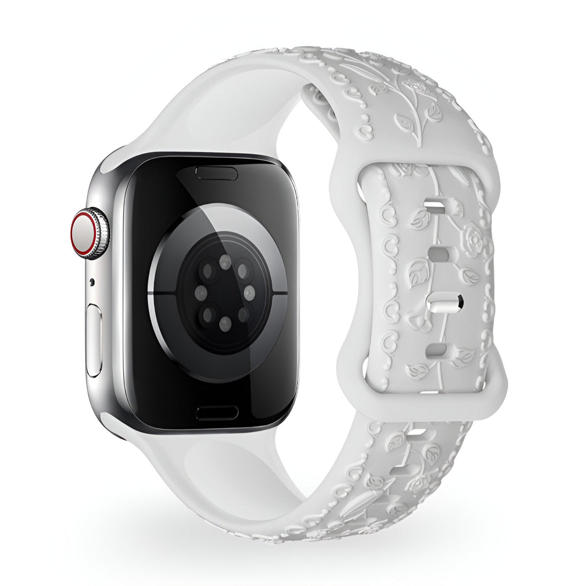 Correa de Apple Watch, de silicona con motivo floral, unisex, modelo Nexus