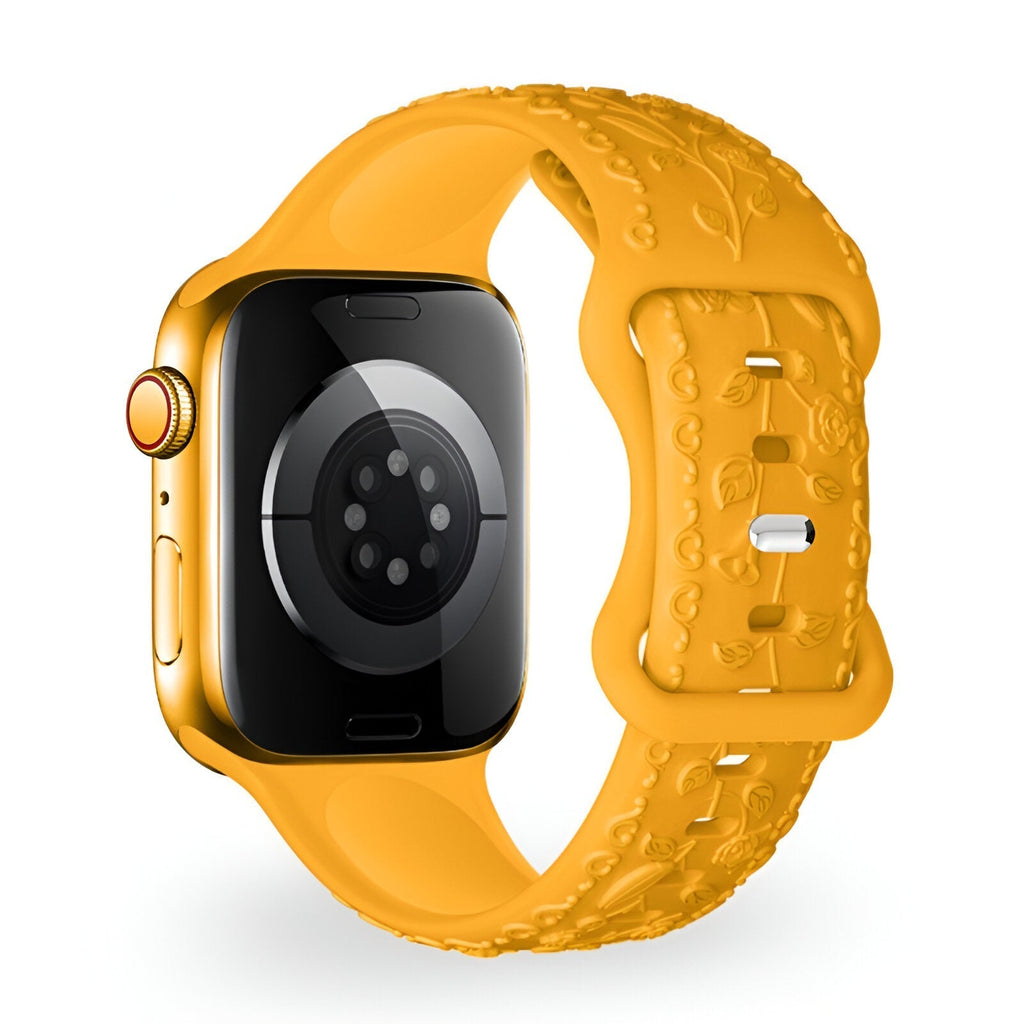 Correa de Apple Watch, de silicona con motivo floral, unisex, modelo Nexus