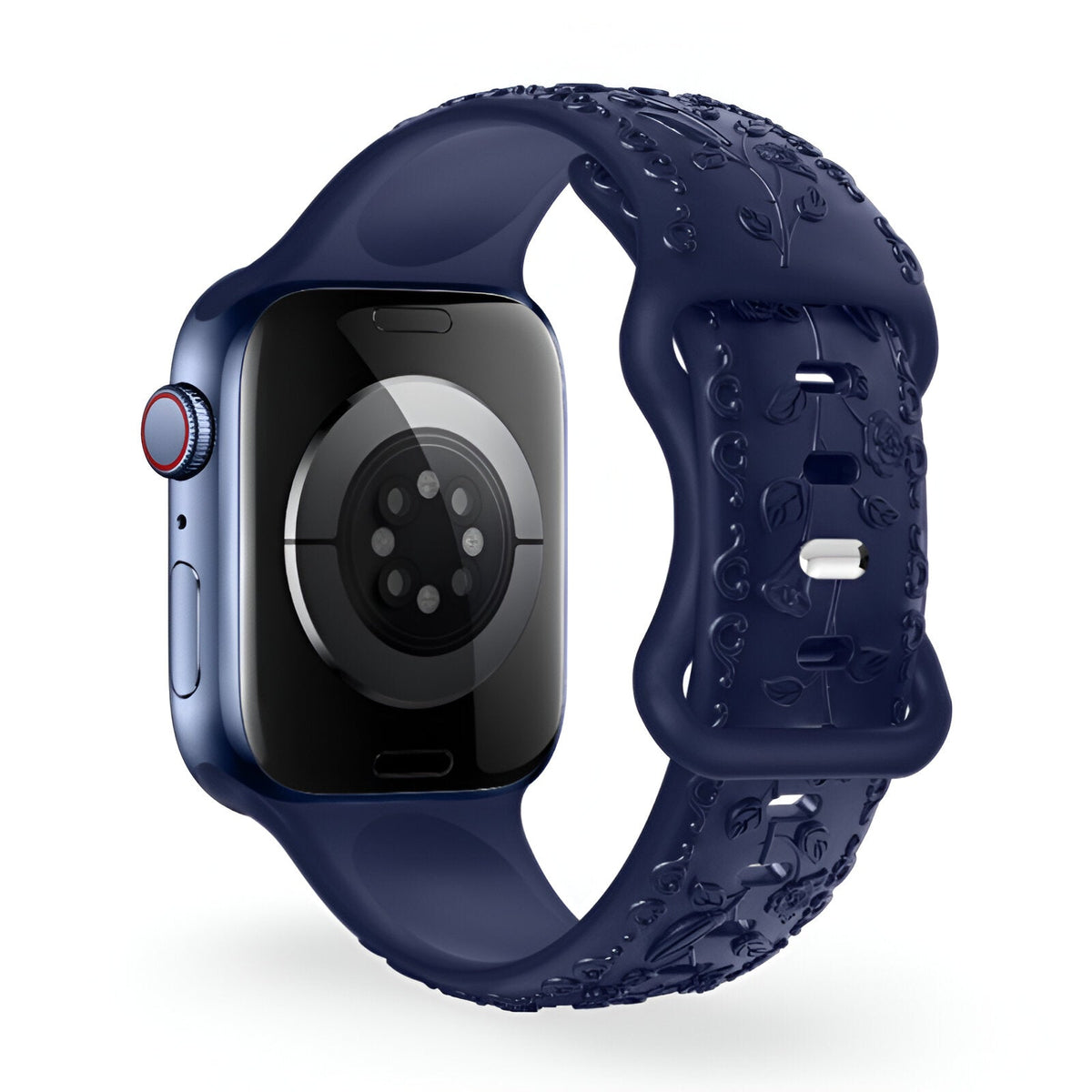 Correa de Apple Watch, de silicona con motivo floral, unisex, modelo Nexus