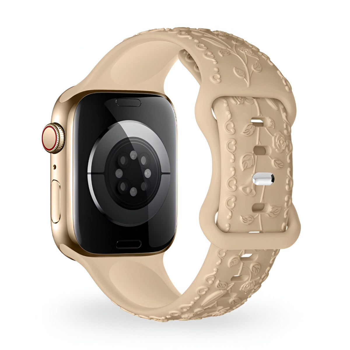 Correa de Apple Watch, de silicona con motivo floral, unisex, modelo Nexus
