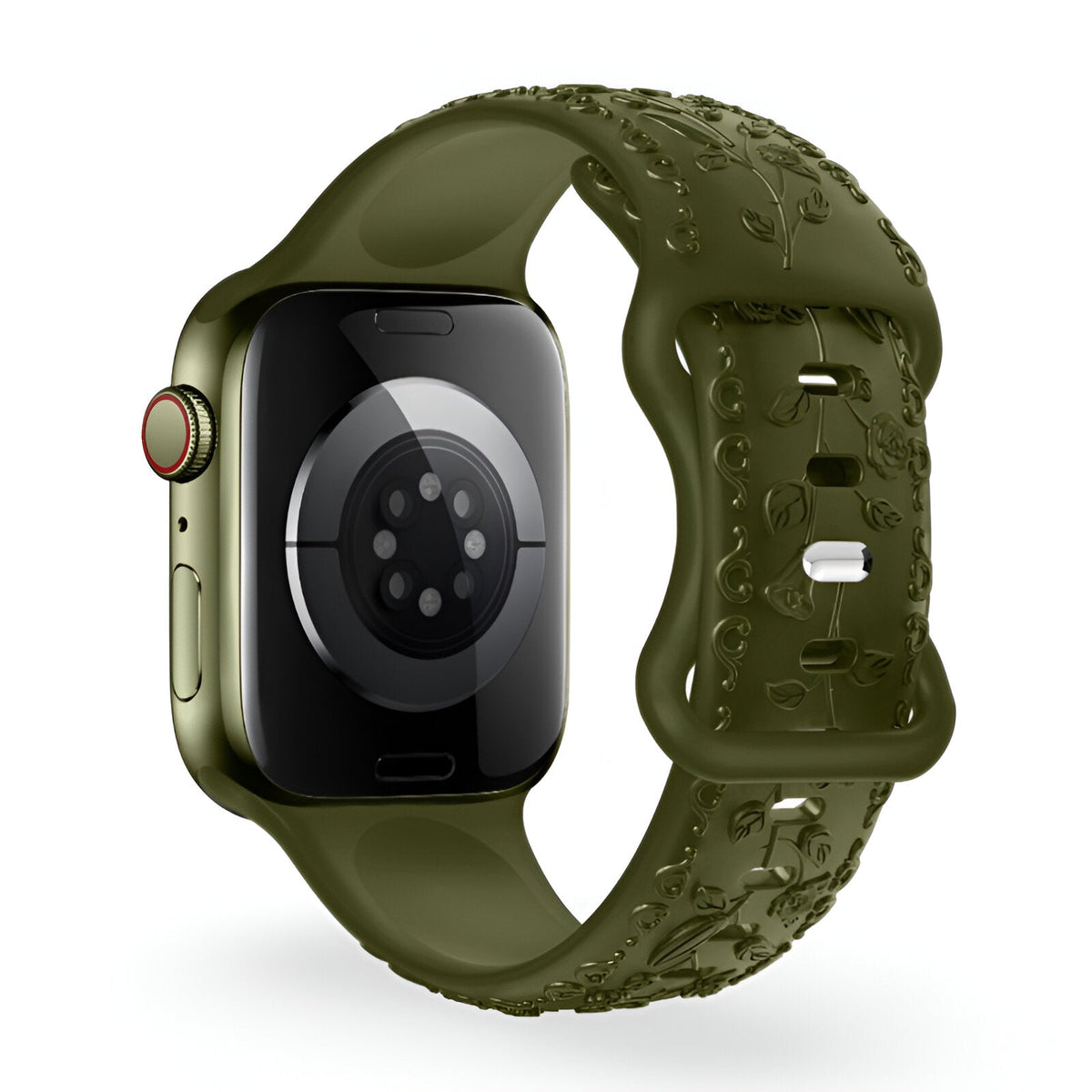 Correa de Apple Watch, de silicona con motivo floral, unisex, modelo Nexus