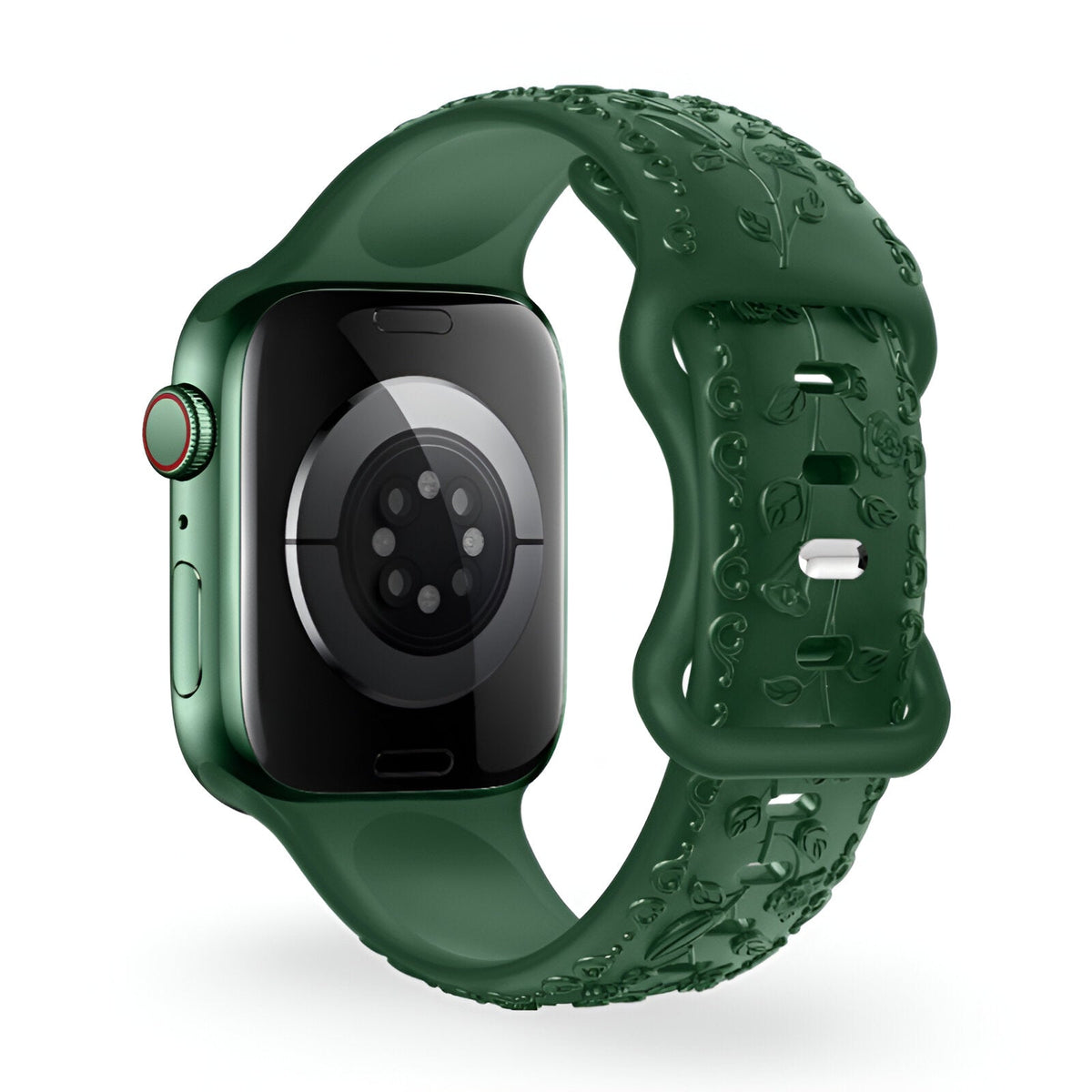 Correa de Apple Watch, de silicona con motivo floral, unisex, modelo Nexus