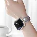Correa Apple Watch, de silicona con purpurina, para mujer, modelo Rhea