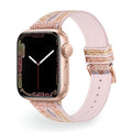 Correa Apple Watch, de silicona con purpurina, para mujer, modelo Rhea