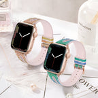Correa Apple Watch, de silicona con purpurina, para mujer, modelo Rhea