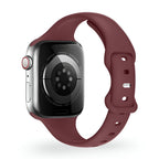 Correa de Apple Watch de silicona, diseño de talle fino, hebilla mariposa, para mujer, modelo Kairo