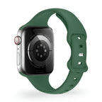 Correa de Apple Watch de silicona, diseño de talle fino, hebilla mariposa, para mujer, modelo Kairo