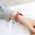 Correa de Apple Watch de silicona, diseño de talle fino, hebilla mariposa, para mujer, modelo Kairo