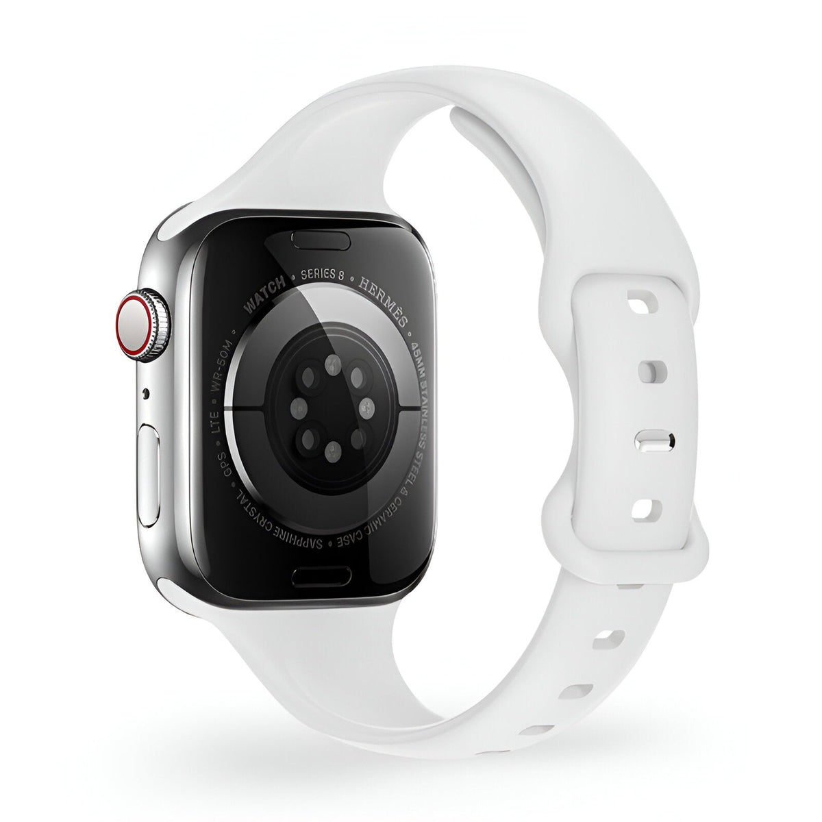 Correa de Apple Watch de silicona, diseño de talle fino, hebilla mariposa, para mujer, modelo Kairo