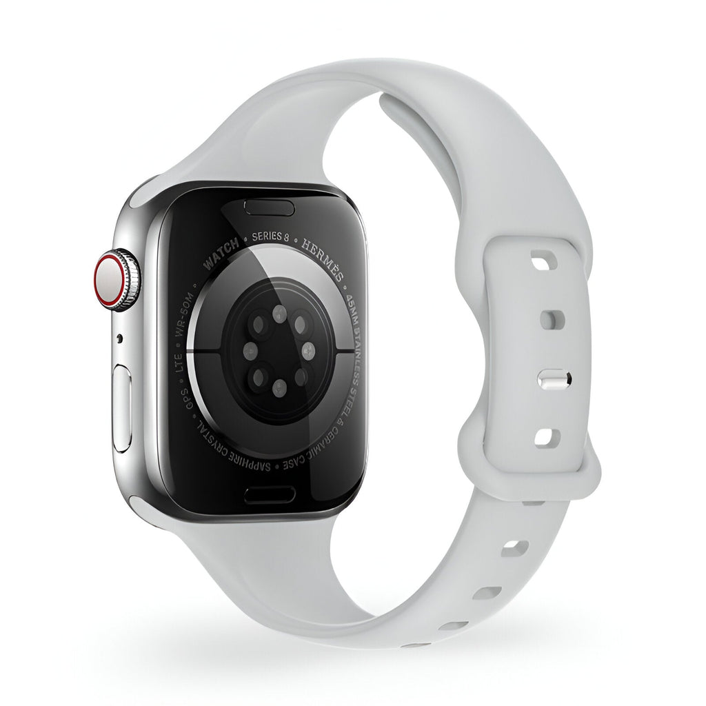 Correa de Apple Watch de silicona, diseño de talle fino, hebilla mariposa, para mujer, modelo Kairo
