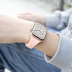 Correa de Apple Watch de silicona, diseño de talle fino, hebilla mariposa, para mujer, modelo Kairo