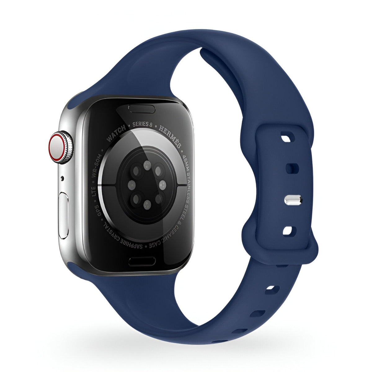 Correa de Apple Watch de silicona, diseño de talle fino, hebilla mariposa, para mujer, modelo Kairo