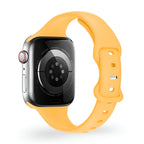 Correa de Apple Watch de silicona, diseño de talle fino, hebilla mariposa, para mujer, modelo Kairo