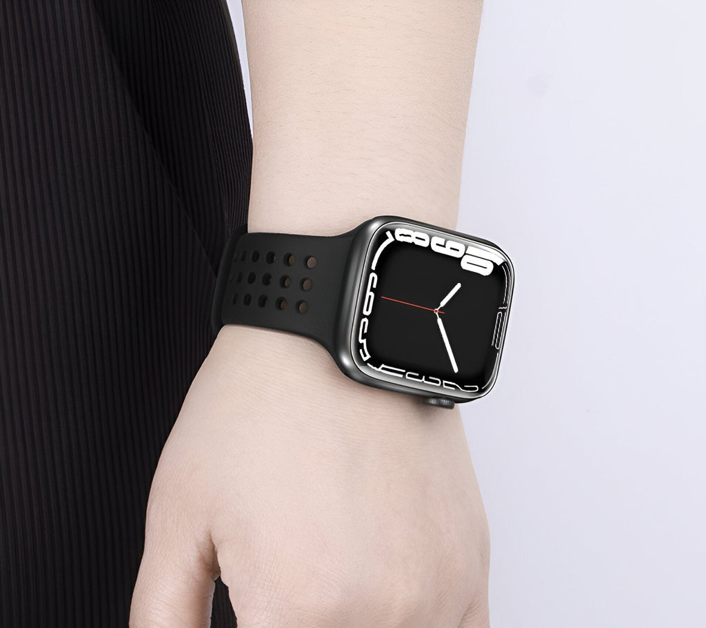 Correa Apple Watch de silicona perforada, diseño panal transpirable, modelo Yara