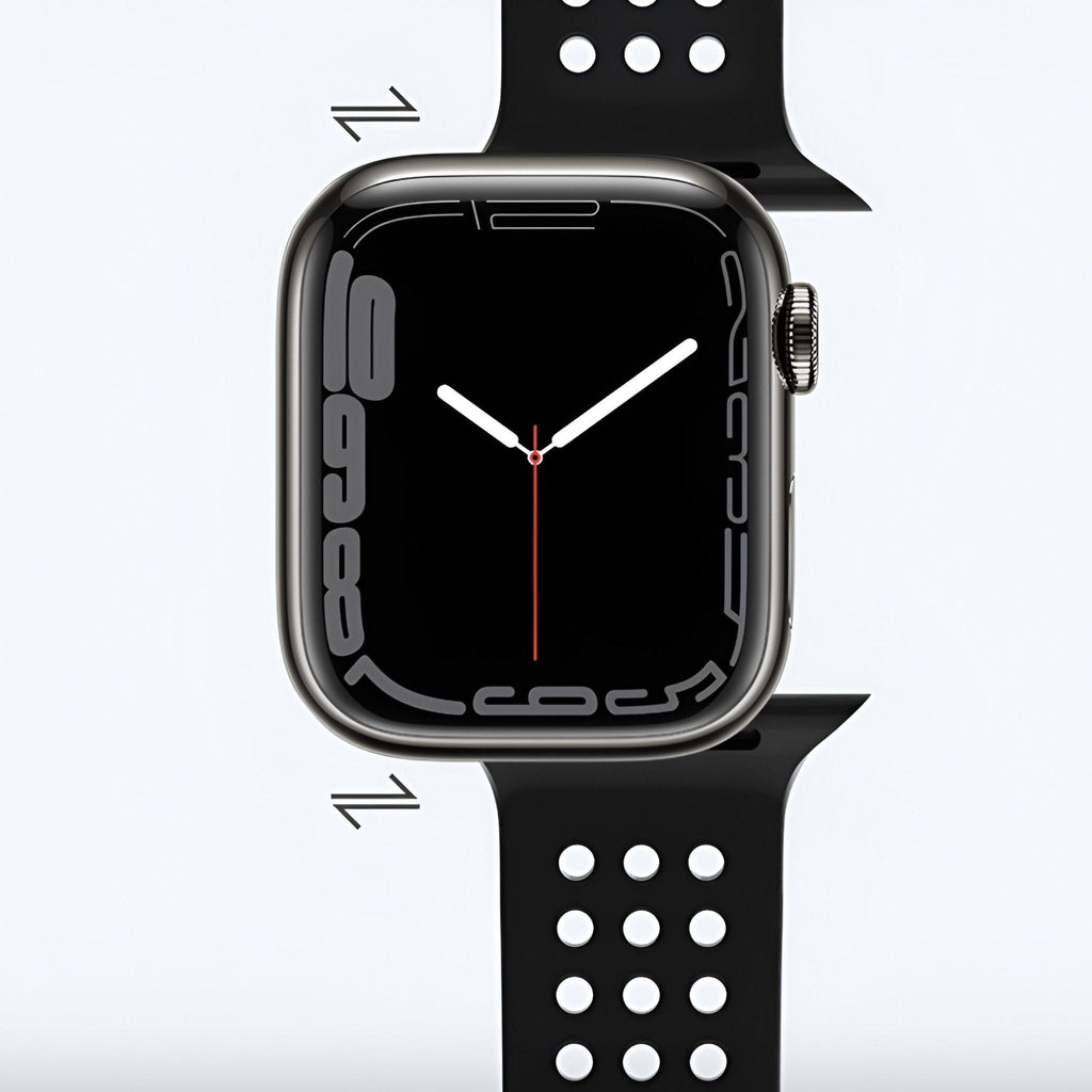 Correa Apple Watch de silicona perforada, diseño panal transpirable, modelo Yara