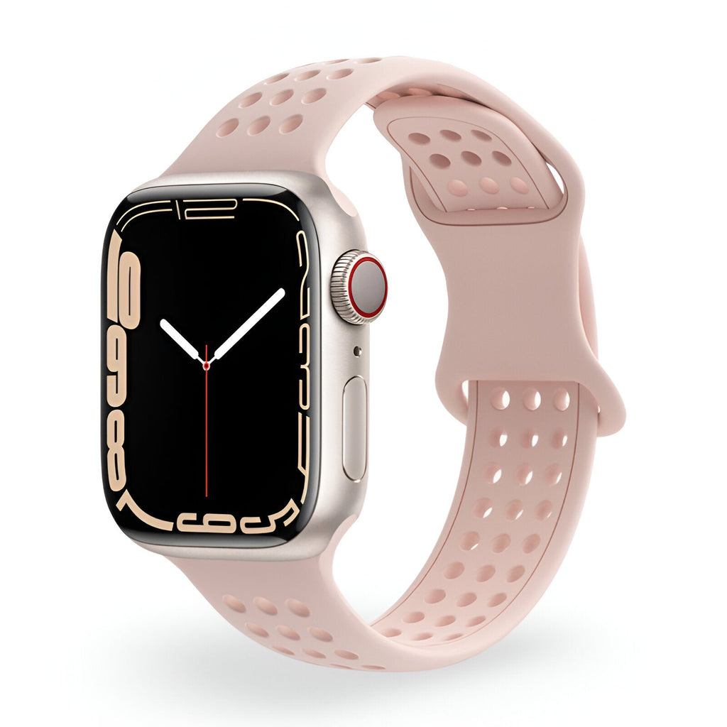Correa Apple Watch de silicona perforada, diseño panal transpirable, modelo Yara