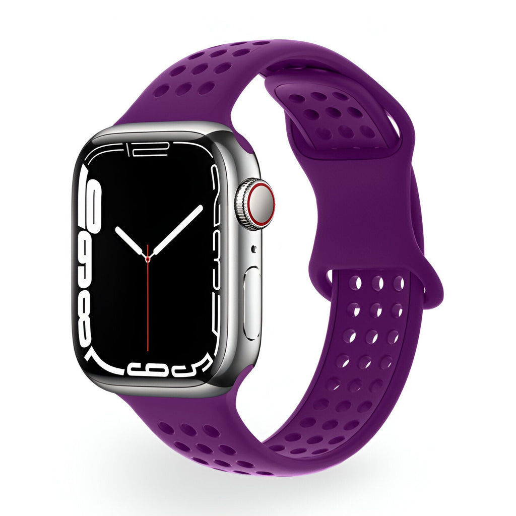 Correa Apple Watch de silicona perforada, diseño panal transpirable, modelo Yara