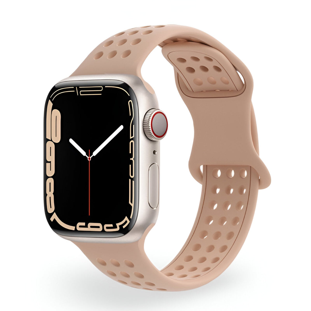 Correa Apple Watch de silicona perforada, diseño panal transpirable, modelo Yara