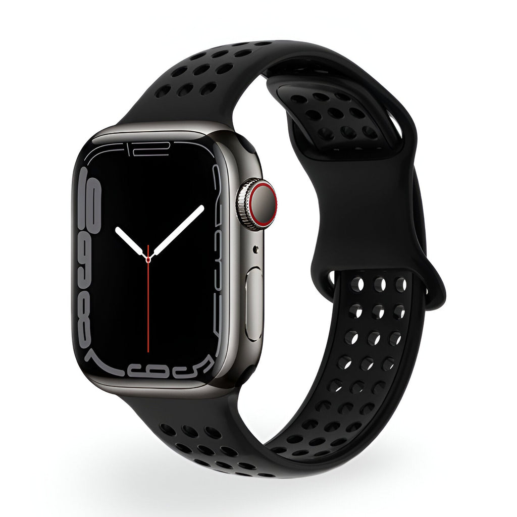 Correa Apple Watch de silicona perforada, diseño panal transpirable, modelo Yara