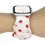 Correa Apple Watch tipo scrunchie, tela elástica con motivos, para mujer, modelo Jynara