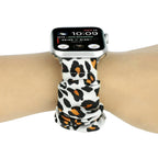 Correa Apple Watch tipo scrunchie, tela elástica con motivos, para mujer, modelo Jynara