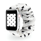 Correa Apple Watch tipo scrunchie, tela elástica con motivos, para mujer, modelo Jynara