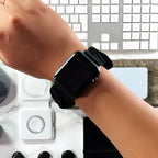 Correa Apple Watch estilo scrunchie de tela elástica, motivos variados, para mujer, modelo Nyssara