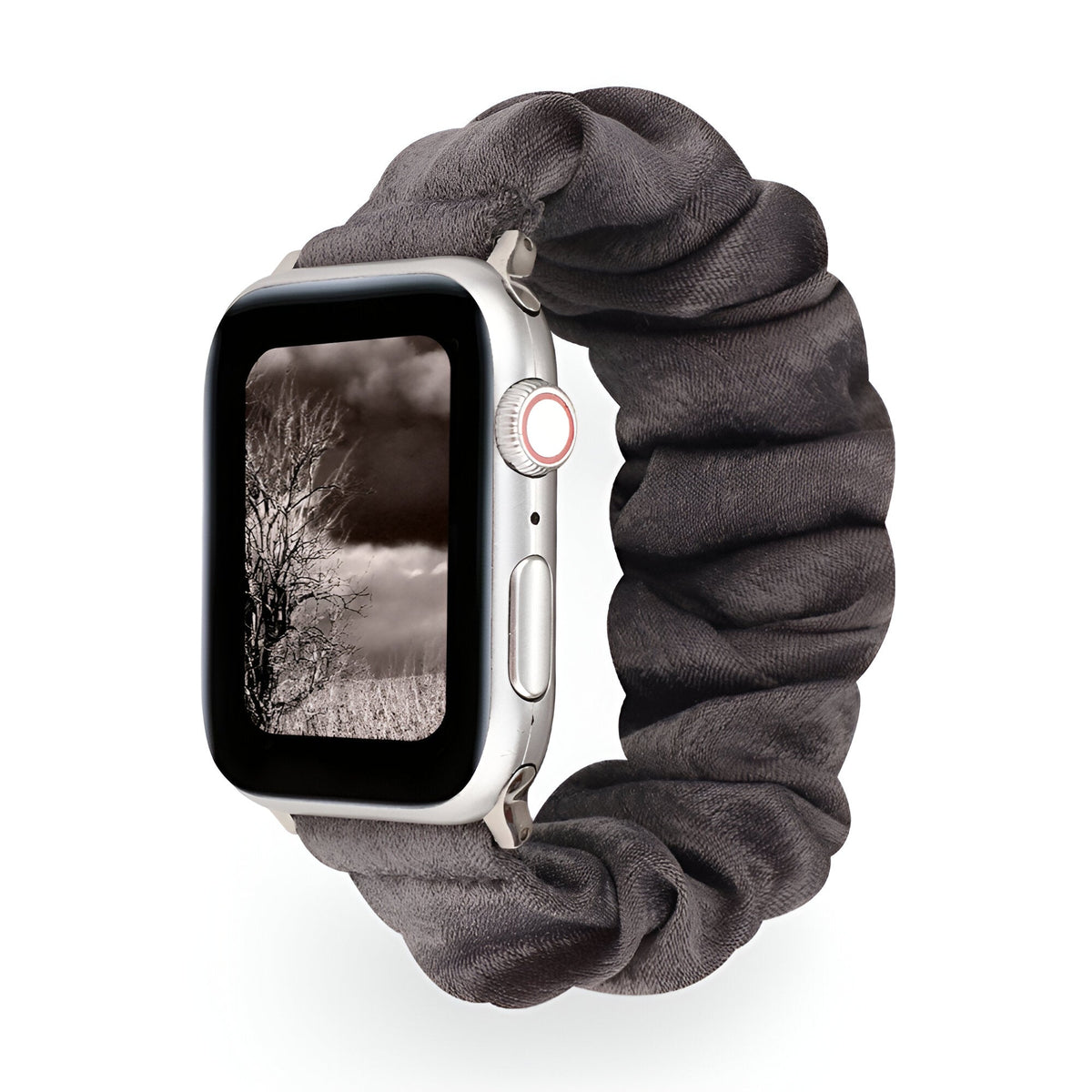 Correa Apple Watch estilo scrunchie de tela elástica, motivos variados, para mujer, modelo Nyssara