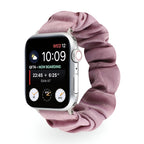 Correa Apple Watch estilo scrunchie de tela elástica, motivos variados, para mujer, modelo Nyssara