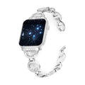 Correa Apple Watch, eslabones circulares con purpurina y circonitas, para mujer, modelo Pilar