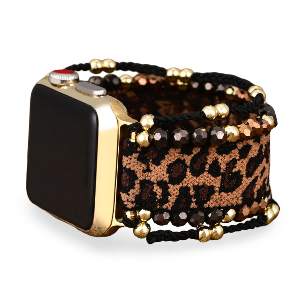 Correa Apple Watch, motivo leopardo, para mujer, modelo Cira