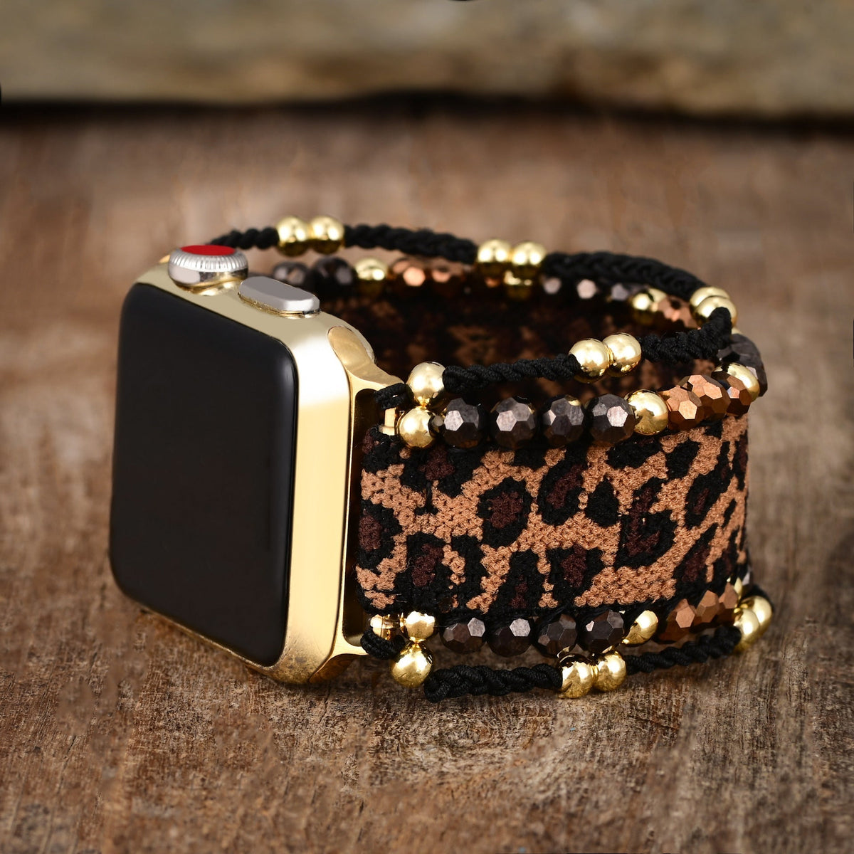 Correa Apple Watch, motivo leopardo, para mujer, modelo Cira