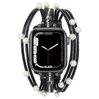 Correa Apple Watch, multicapa, con perlas, para mujer, modelo Sérine