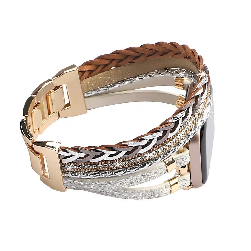Correa Apple Watch, multicapa, motivo floral, para mujer, modelo Lonia