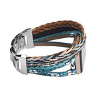 Correa Apple Watch, multicapa, motivo floral, para mujer, modelo Lonia