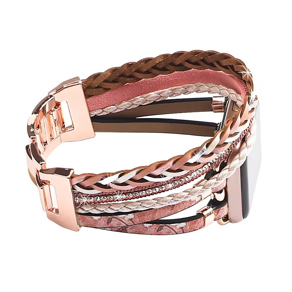 Correa Apple Watch, multicapa, motivo floral, para mujer, modelo Lonia