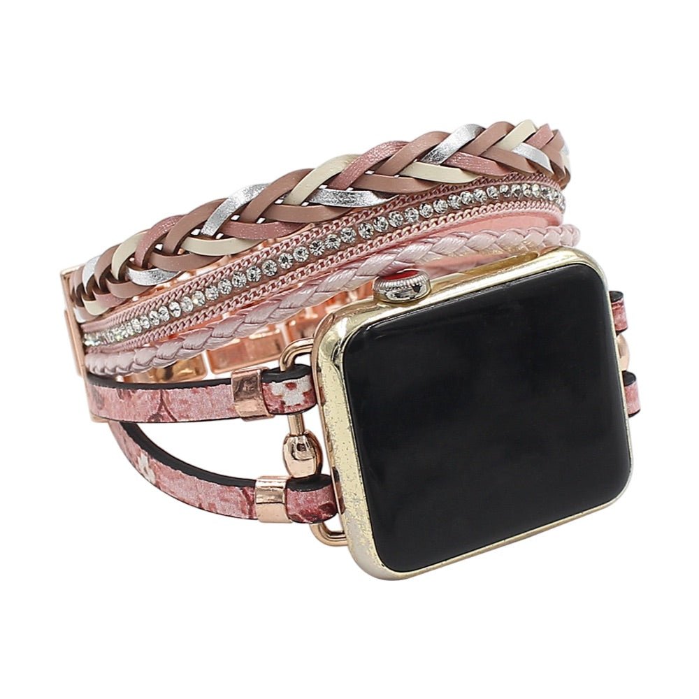 Correa Apple Watch, multicapa, motivo floral, para mujer, modelo Lonia