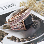 Correa Apple Watch, multicapa, motivo floral, para mujer, modelo Lonia
