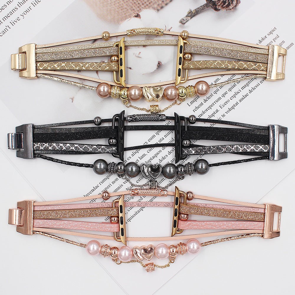 Correa Apple Watch, multicapa, multicolgantes, para mujer, modelo Fidi