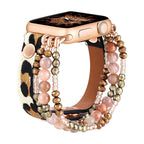 Correa Apple Watch, multi-hilos de perlas, para mujer, modelo Malia