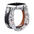 Correa Apple Watch, multi-hilos de perlas, para mujer, modelo Malia
