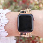 Correa Apple Watch, multi-hilos de perlas, para mujer, modelo Malia