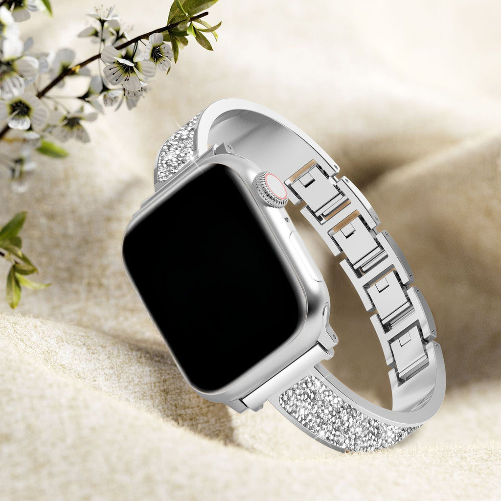 Correa Apple Watch, con lentejuelas, para mujer, modelo Douwa