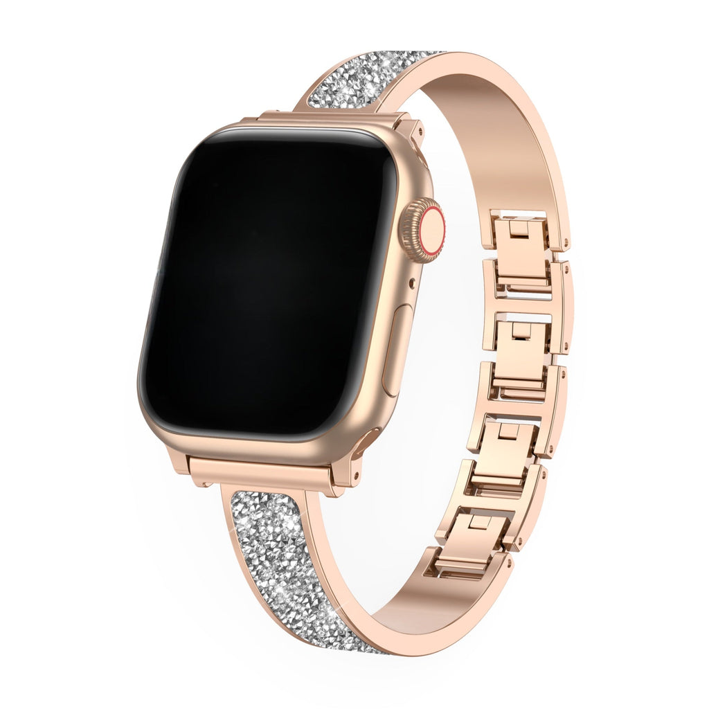 Correa Apple Watch, con lentejuelas, para mujer, modelo Douwa