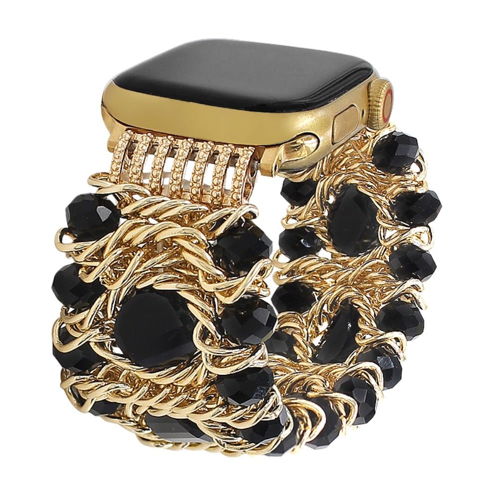 Correa Apple Watch, piedras naturales centelleantes combinadas, para mujer, modelo Athéna