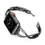 Correa Apple Watch, engastada con óxido de circonio, para mujer, modelo Initia