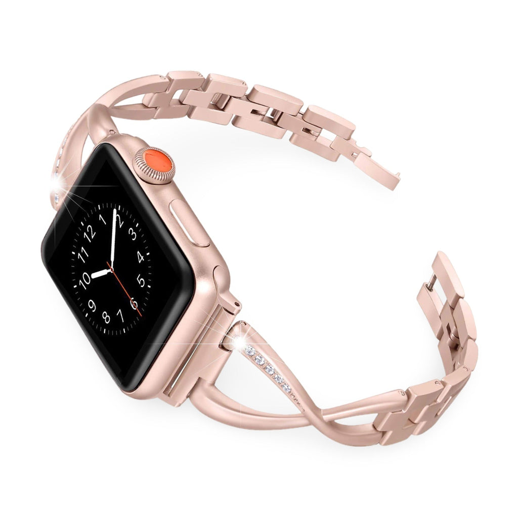 Correa Apple Watch, engastada con óxido de circonio, para mujer, modelo Initia